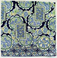 Anna Sui 復古手帕 幾何花卉 20 x 20 英吋