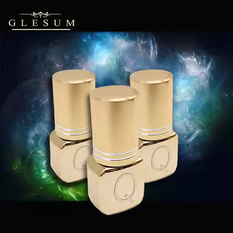 Glesum Gold Bottle Strong 0.5s Dry Black Eyelash Extension Make Up 5ml Glue 3 Bottles Set Latex Free