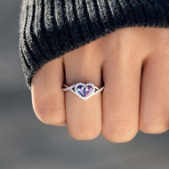 Hot-selling 12 Birthstone Heart Ring