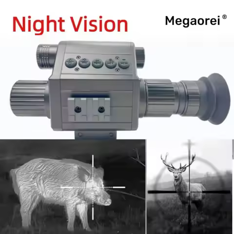 1080P telescope outdoor night vision equipment, AI ZOOM 5X， All black visible 300 meter aluminum all