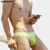 MENCCINO pure cotton men s thong sexy low waist u cam man thong solid color pants