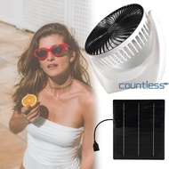 Solar Powered Camping Fan Solar Panel Fan with USB Outdoor Fan Solar Charger Desk Fan for Outdoor Ca