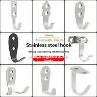 Stainless steel U-hook thickened hook hook behind the door hook clothes hook Back door hook