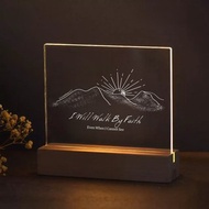 憑著信心 哥林多後書5:7 恩典之光 聖經經文LED燈 經文禮物