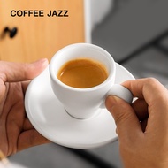 COFFEE JAZZ Espresso Cup Ceramic Cup European Cup 80ml Espresso Cup Saucer Set