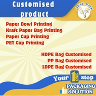 Customised product PET Cup Printing PP Cup Printing Customised Plastic Bag