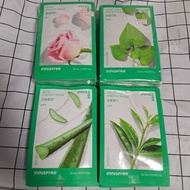$9/1 pcs innisfree mask 面膜 rose green tea aloe heartleaf 玫瑰 綠茶 蘆薈 魚腥草