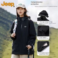 {Delivery 2-3 Days}JEEP SPIRIT Black unisex waterproof hooded jacket