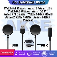 For Samsung Galaxy Watch 8/7/6 Classic/5/5 Pro/4 Classic USB-C Type C Charger Smart Watch Charger Re
