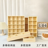 Nut Wooden Box Storage Box Multi-Grid Bead Storage Box Drawer Desktop Compartment Grid Wooden Grid M