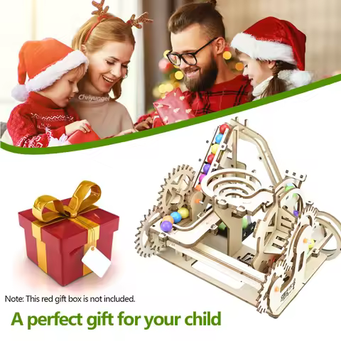 Spiral Marble Run 3D Wooden Puzzles for Adults and Teens DIY Model Building Kits with Mechanical Puz