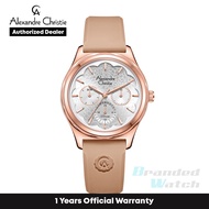 [Official Warranty] Alexandre Christie 2994BFRRGSL Women's Silver Dial Silicone Strap Watch