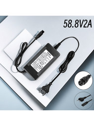 58.8v2a鋰電池充電器,適用於50.4v鋰電池組,適用於電鋸、戶外電動工具配件,採用航空插頭m16並符合歐洲標準