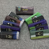 1PCS Sarung Tenun Dewasa Murah Al-Jamil Motif Salur Pinggir Muslim Pria Katun Kain