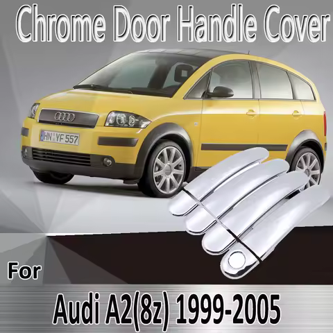 for Audi A2 8Z 1999~2005 2000 2001 2002 2003 Styling Stickers Decoration Chrome Door Handle Cover pa