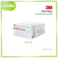 (ยกกล่อง) 3M Steri Strip แผ่นเทปปิดแผล สเตอร์ไรด์ รุ่น R1546 (1กล่อง 50 ชิ้น)