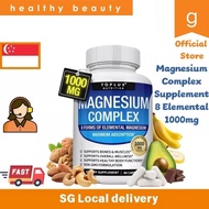 Magnesium Complex Supplement 8 Elemental 1000mg - 90 Capsules