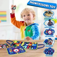 HOMEFUN Baby Busy Board - Montessori Busy Board Early Learning  Sensory Cognitive Busy Board Early E