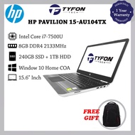 HP Pavilion 15-au104TX i7-7500U 8GB DDR4 RAM 240GB SSD 1TB HDD Nvidia GeForce 940MX Win10 Home Laptop (Refurbished)