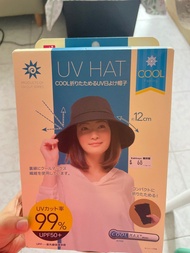 日本 cool UV hat 最強防UV 可折疊帽子 黑色 透氣 Japan UPF50+ foldable hat 99%uv cut 防曬帽 hat cap 紫外線保護 吸水速乾