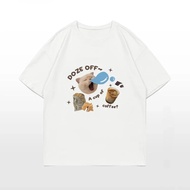 Herlin Collection_Current Cat Doze Off-need Cup Coffee Tops_Children's and adult t-shirts