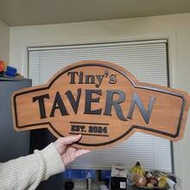 1pc Rustic Wooden Pub Sign, Designed For Bars, Laser Engraved, Suitable For Wall Decor, Ideal For Ou