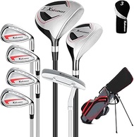 XDriveMax 8 Pieces Complete Mens Golf Club Set Right/Left Hand for Men Women Includes Stand Bag with