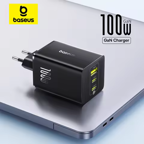Baseus 100W Fast Charger GaN Charger For iPhone 17 16 Xiaomi Samsung Laptop Tablet USB C Charger QC 