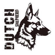 【喬依∙米亞】德國狼犬 Dutch Shepherd 荷蘭牧羊犬 萌寵剪影 日系潮T 男女款 設計師T恤 創意T恤 短袖