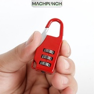 M.P. Resettable 3 Digit Metal Combination Lock Padlock for Suitcase Silver Black Red