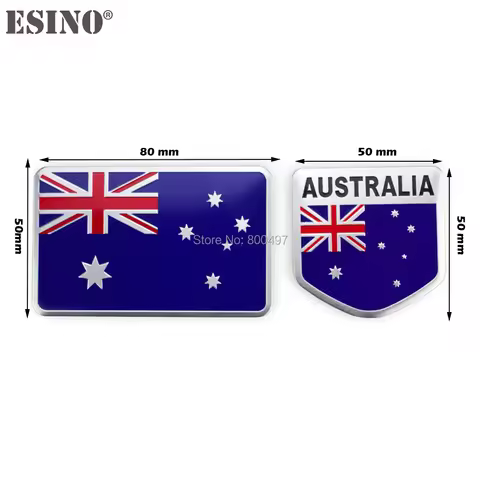 New 3D Australia National Flag Metal Chrome Aluminium Alloy 3D Emblem Badge Sticker Decal