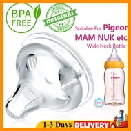 For Baby Teat puting botol susu Pigeon Wide Neck Soft Teat For Pigeon Wide Susu Feeding Bottle Silicone Closer BPA Pacifier Infant Nipple Free Lembut Wideneck