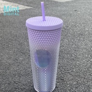 Starbucks Cup 710ml Gradient Purple Durian Straw Cup Large Capacity Water Cup Starbucks Tumbler