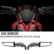 For Ducati MONSTER 796 696 695 795 797 821 1200 400 Universal Motorcycle Mirror Wind Wing side Rearview Reversing mirror