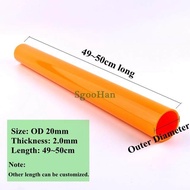 [QZY Department Store] 2pcs Orange OD 20 50mm PVC Pipe Aquarium Fish Tank Garden Irrigation Watering