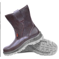 Oscar Safety Shoes 1808 MAROON BROWN – HIGH CUT Pull Up Long Boot