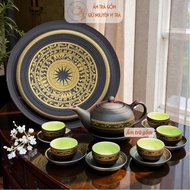 SA Ceramic Tea Pot with Flamingos Bat Trang Ceramic Tea Pot, Tea Pot, Zisha Tea Pot Ceramic Teapot