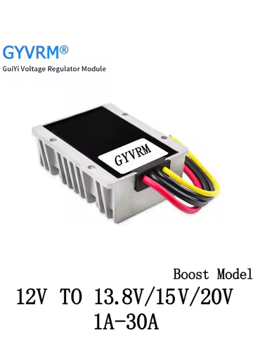 12V （9-13V）to 13.8V/15V/20V 1A -30A DC Power Converter Automotive Power Regulator DC-DC Power Boost 