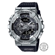 Casio G-Shock GM-110-1A Stainless Steel Forged Cover Black Resin Band Analog Digital Unisex Sports Fashion Watch GM-110