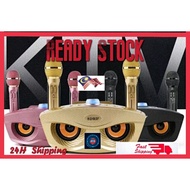 Speaker Anak Burung Hantu Family KTV SD306 Dual 2 Wireless Microphone Portable Bluetooth Speaker Mob