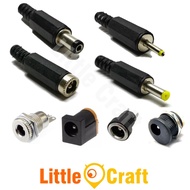 DC Power Plug Socket 5.5x2.1mm 4.0x1.7mm 2.5x0.7mm Cable Mount