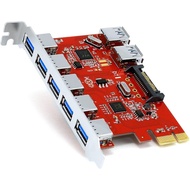 🌟 SG LOCAL STOCK 🌟2466) CSL 7 Port USB 3.0 PCI Express PCIe Controller, 5*External & 2*Internal Port