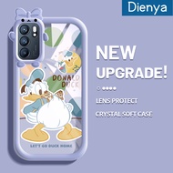 เคส Dienya สำหรับ OPPO Reno 6 5G Reno 6 Pro 5G Reno 6Z 5G เคสนิ่มลายรูปโบว์เคสโทรศัพท์โปร่งใสนิ่มกันกระแทกฝาครอบป้องกันเลนส์กล้องถ่ายรูป TPU