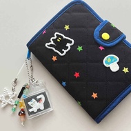 A7 ปุ่ม Zipper Diary Notebook Cover Set ปกป้องผ้าปักลาย อุปกรณ์ธุรกิจและวัสดุศิลปะ อุปกรณ์ธุรกิจ อุป