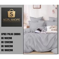 Plain embossed bed sheets size 90x200, 120x200, 160x200, 180x200, elastic height 20cm Cadar Queen Ca