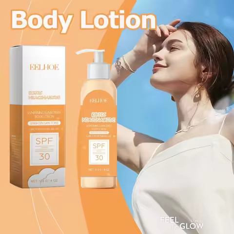Kojic Acid Body Lotion SPF 30+ Sun Cream UV Protection Refreshing Moisturizing Body Skin Care Niacin