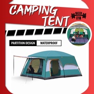 Camping Tent Khemah besar waterproof Kemah murah Outdoor family Tent 5/8/12 persons 2 rooms Das.Zelt