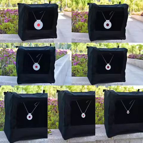 One Set Super Bull's-Eye Target Hand Sewn Red White Durable Leather Slingshot Shooting Various Sizes
