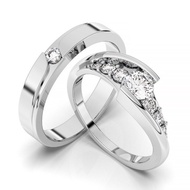 Cincin Kawin Perak 925 Platinum Cincin Tunangan Couple Pasangan -