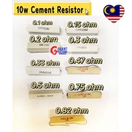 10w Cement Resistor 0.1J 0.15J 0.2J 0.3J 0.33J 0.47J 0.5J 0.75J 0.82J